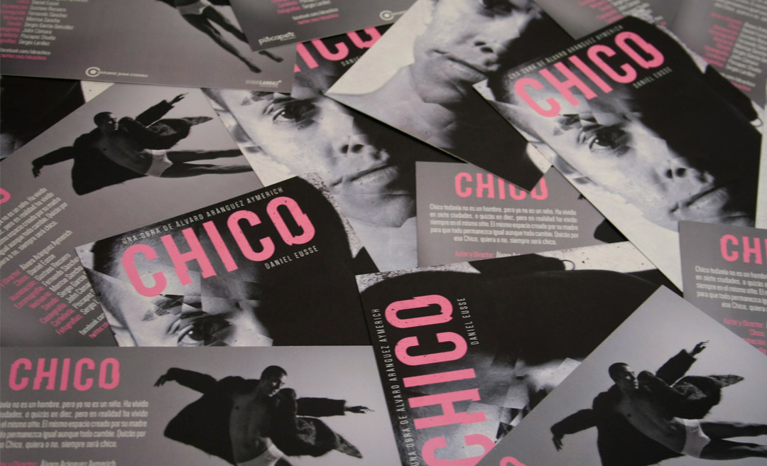 Diseño Cartel Obra de teatro CHICO de Álvaro Aránguez